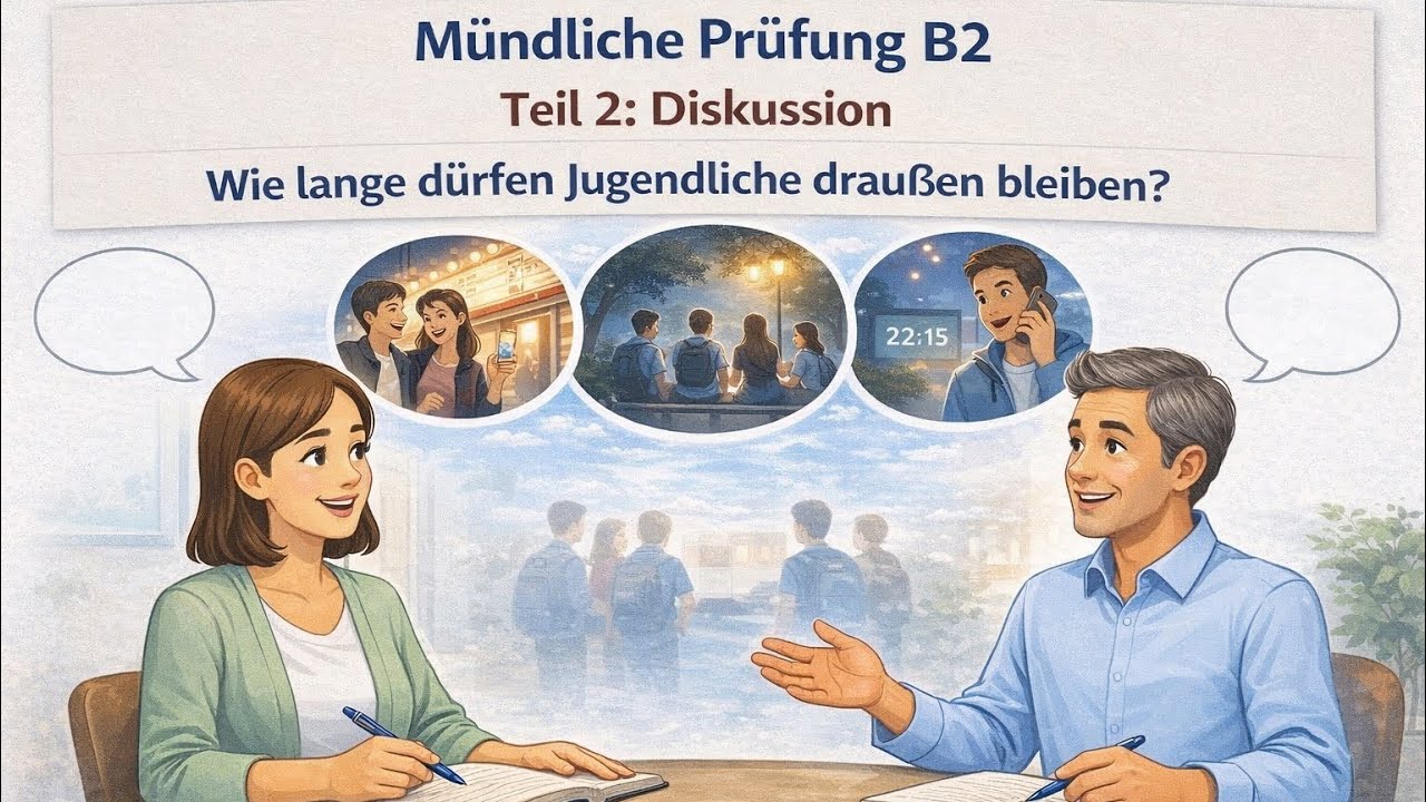 Mündliche Prüfung B2 Sprechen Teil 2 einfach erklärt  |  الامتحان الشفوي الأول