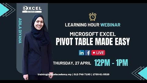 Microsoft Excel: Pivot Table Made Easy | Learning Hour Ep 5