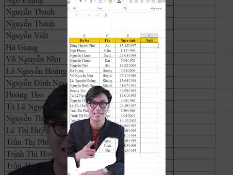 [Thủ thuật Excel] Mẹo tính số tuổi bằng công thức siêu nhanh trong Excel! #Shorts 2023 mới nhất