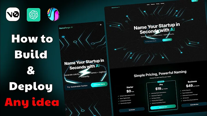 Build a Stunning SaaS Website Using AI (No Code!) | V0 + ChatGPT + Spline + Vercel