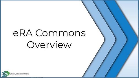 eRA Commons Overview