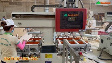 MÁY CNC MỘNG ÂM 3 Trục Woodmaster Phay khoam lắc mộng đa năng siêu nhanh