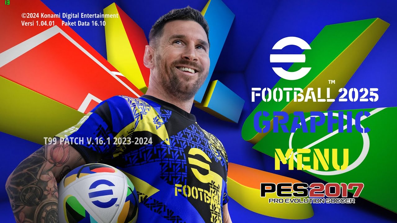 PES 2017 eFOOTBALL NEW SEASON MENU 2025 FOR ALL PATCHES - YouTube