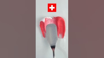Mixing These Colors – Guess the Result🇨🇭#mixingcolors#Switzerland flag#satisfying