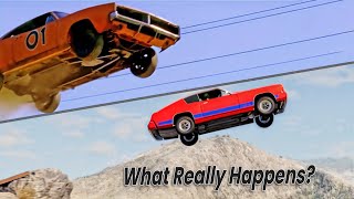 BeamNG Drive - Movie Car Jump vs Reality