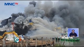 Sebuah Kapal Tanker Terbakar Hebat di Pelabuhan Belawan, Medan - LIS 11/05