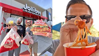 Trying Jollibee For The First Time! | ALL NEW Orlando Location Opens, Taste Test & Menu Rankings!