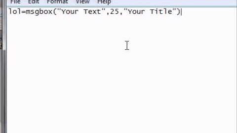 N00B Guide - How To Make A Pop up In Notepad