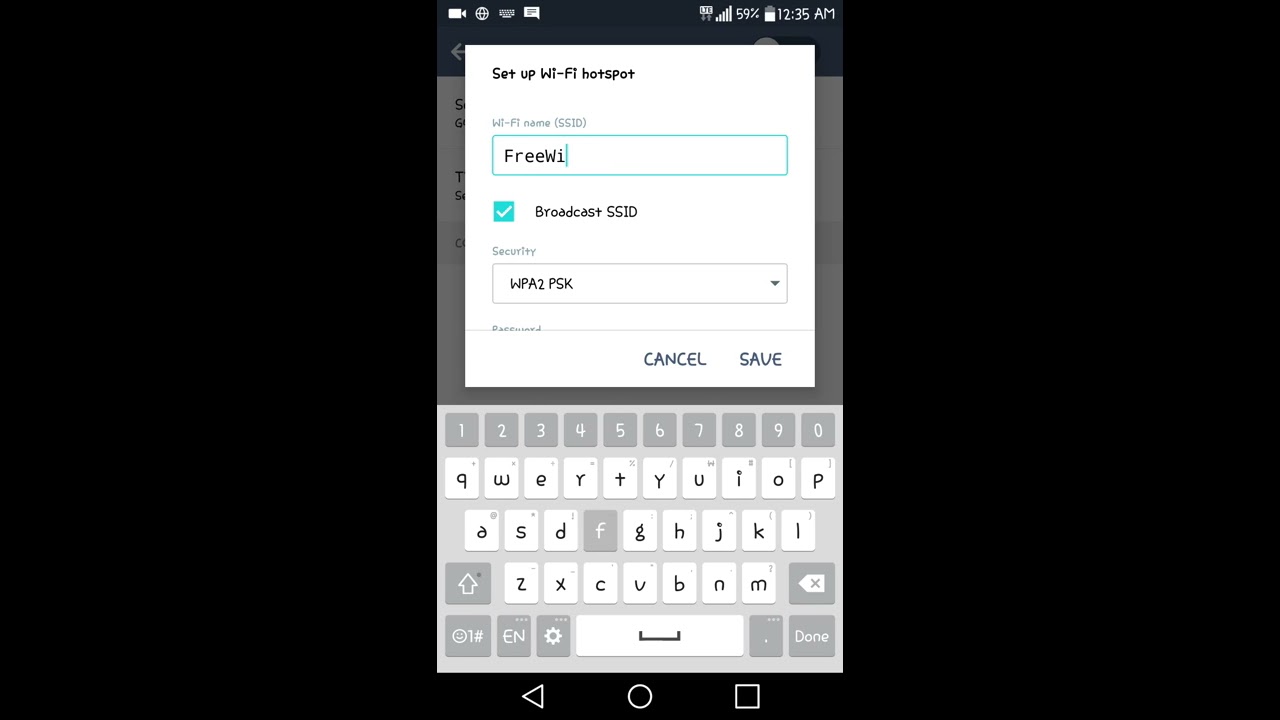 LG G4 How to enable wifi hotspot and set security YouTube