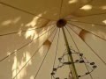 Sibley bell tent in high winds  canvascamp