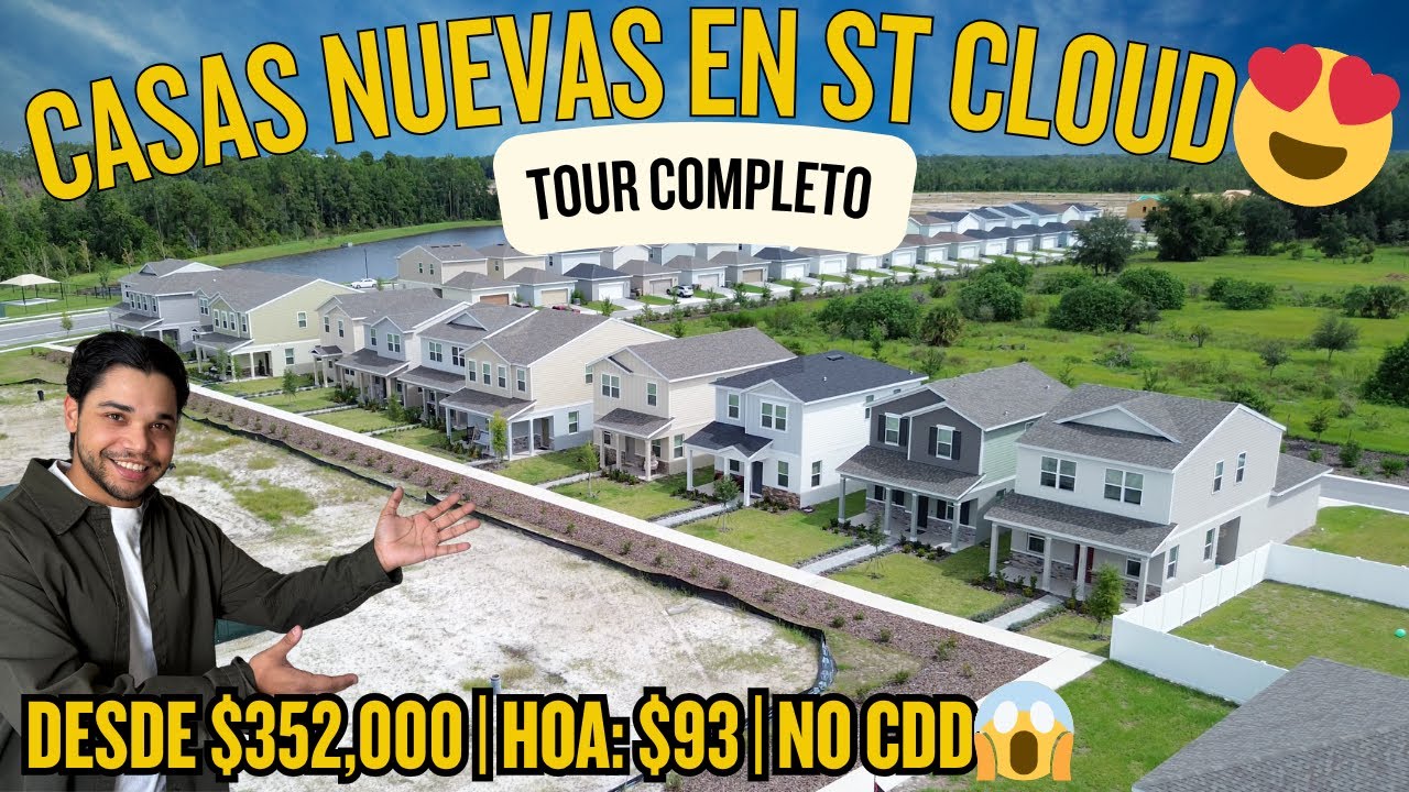 Nuevas casas tipo BUNGALOW en ST. CLOUD 🤩 Desde $360K | HOA $93 | NO CDD | Tour completo