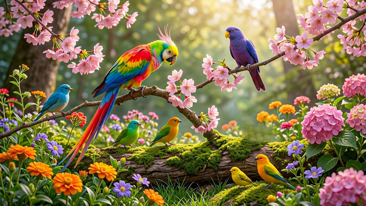 Peaceful Bird Sounds & Gentle Piano 🎹 Relaxing Music for Stress Relief and Mood Boost