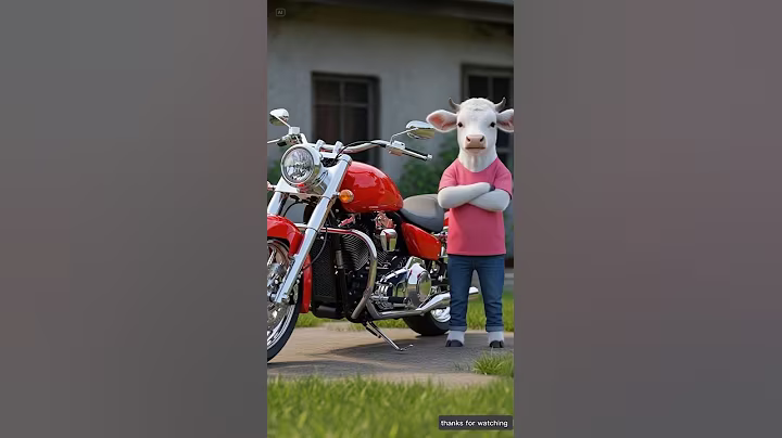 A calf converted a damaged bike into a new one 😭 #ai #cow