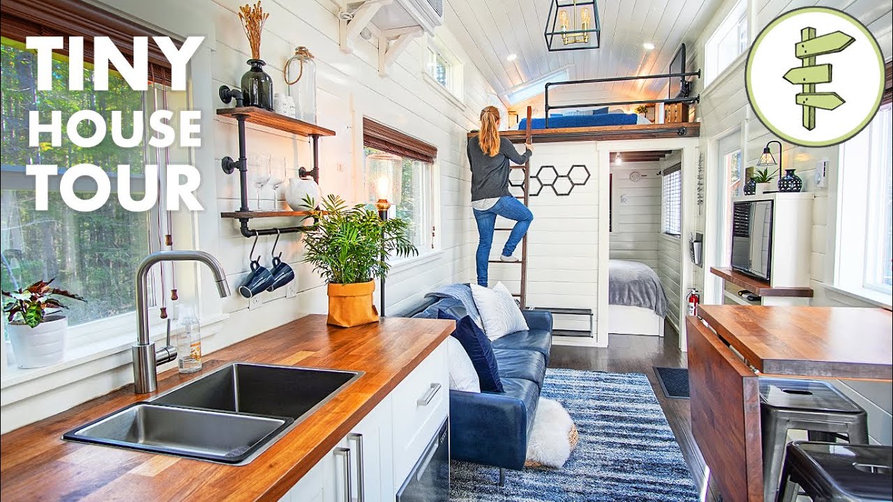 Extra Large Tiny House With Main Floor Bedroom & Smart Functional Design -  Youtube