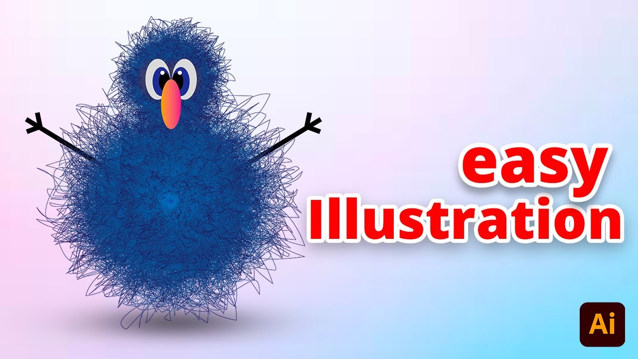 3D Illustrator cartoon design in Adobe illustrator | Hairy Cartoon ...