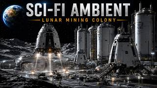 🌕 Sci-Fi Ambient | Lunar Mining Colony | Deep Space Atmosphere for Focus, Relaxation & Sleep