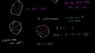 20 Geometry-Sum of interior angles of a polygon | Angles and intersecting lines