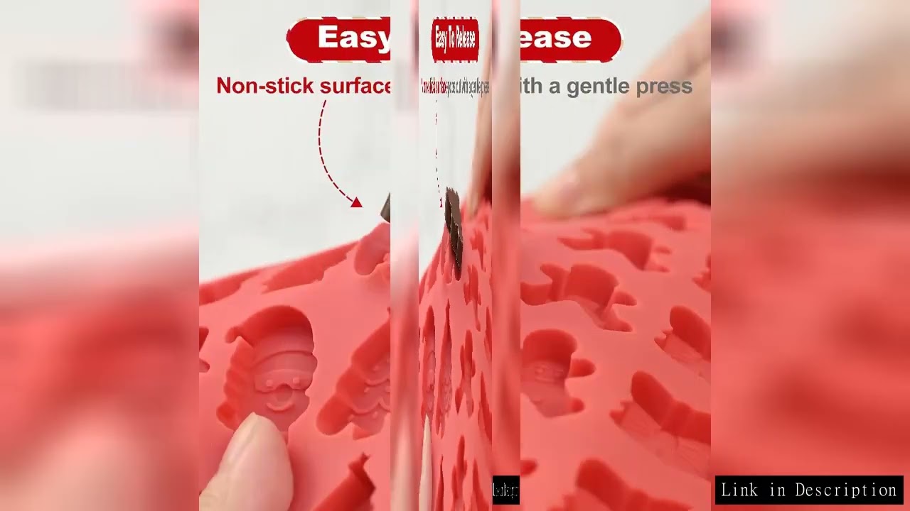 Christmas Silicone Chocolate Candy Molds, Small Baking Molds for Santa Clause Snowman Christmas Tree