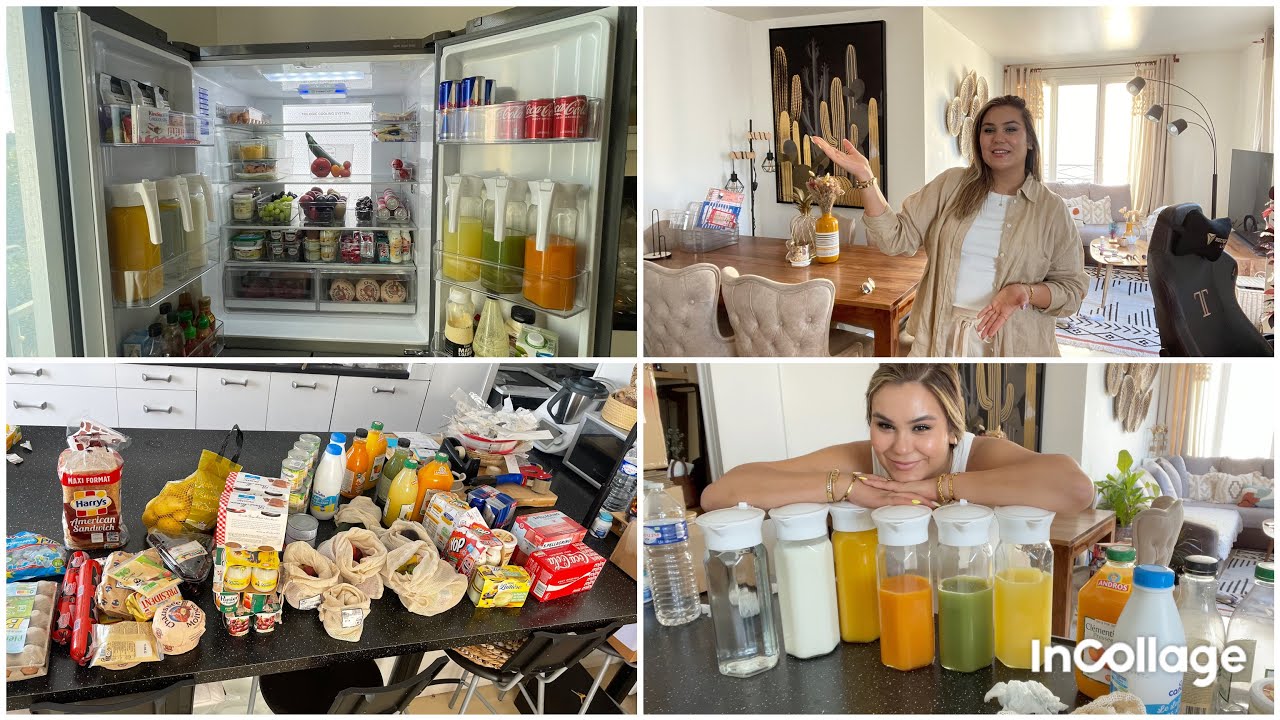 Clean with me🧹🌟 Rangement Frigo 🌟retour de courses🛍تنظيم الثلاجة و تنظيف مع تقدية الاسبوع