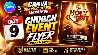 Canva Graphic Design Marathon Day 9 Design a Professional Church Event Flyer in Canva