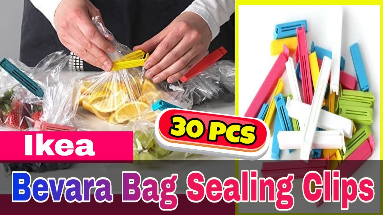  Ikea Bevara Bag Sealing Clips 30 Pack : Office Products