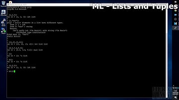 ML Lists and Tuples