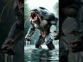 Gorilla ➕️ Fish Hybrid – I created hybrid animals 🤯😱🧬 #shorts #hybridanimals #evolution #gorilla