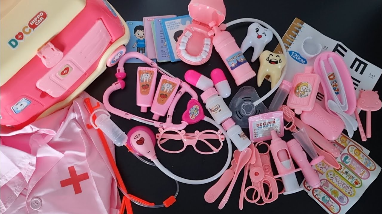 14 minutes Satisfying with Unboxing New Hippo Jumbo Doctor Set ASMR (no