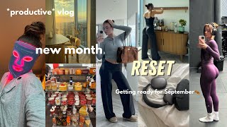 NEW MONTH RESET🍂 | resetting for September, autumn shopping, monthly planning *productive* vlog