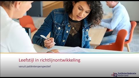 Webinar Patiëntenparticipatie en leefstijl in richtlijnen