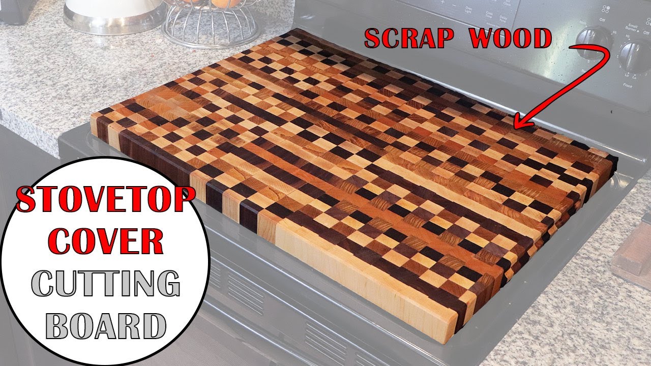 How To Make A Giant End Grain Cutting Board//Stove Top Cover From