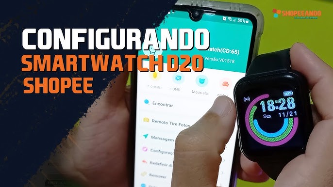 Como CONECTAR e CONFIGURAR Smartwatch Y68/D20 