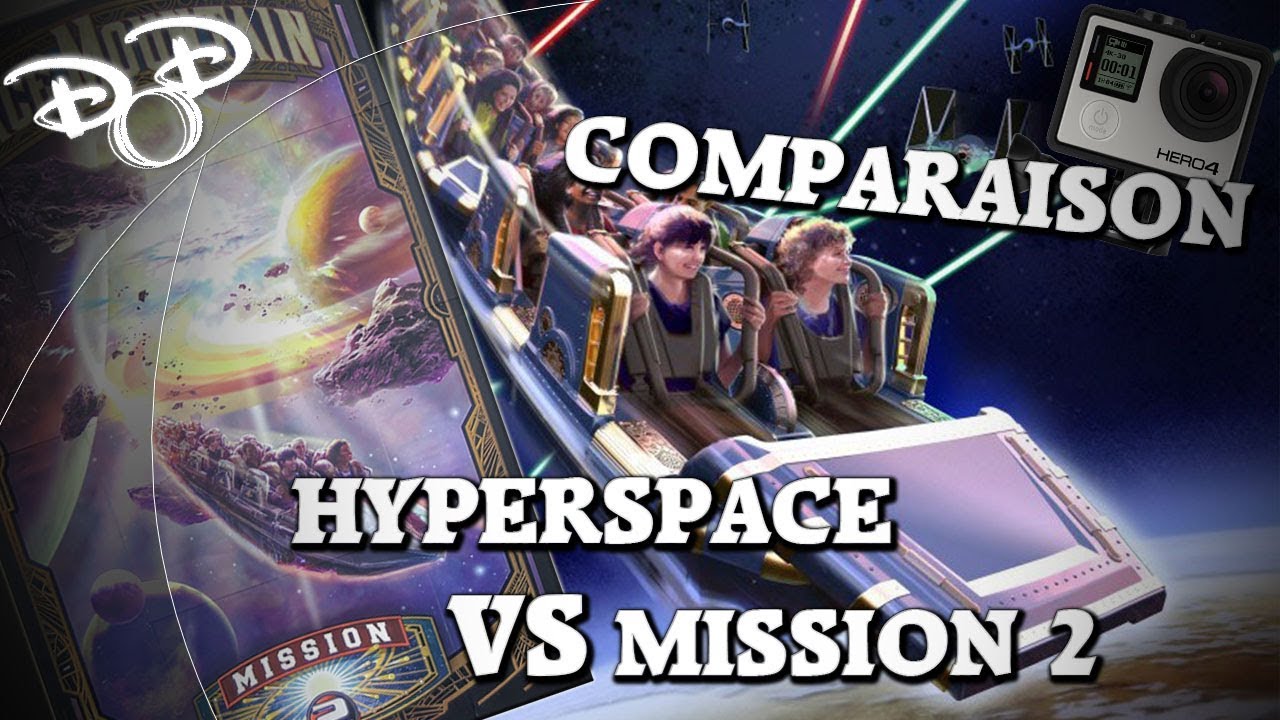[ONRIDE] Hyperspace Mountain VS Space Mountain Mission 2 comparaison