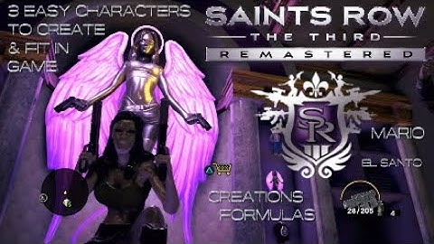 Saints Row 3 Remastered - 3 EASY characters to create + fit the game (cutscenes & formulas)