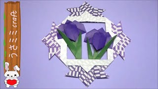 （折り紙）こどもの日の飾り　兜のリース（菖蒲）の作り方【DIY】(origami)Helmet wreath (iris)