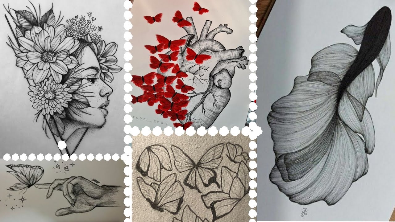 Pinterest inspired aesthetic drawings 🌷🤍 [
