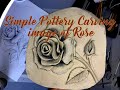 Simple Pottery Relief Carving, image of ROSE