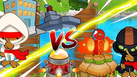 Testing recommended OP* strategy in MOAB pit free powerups ( bloons btd battles ) ninja/tack/village