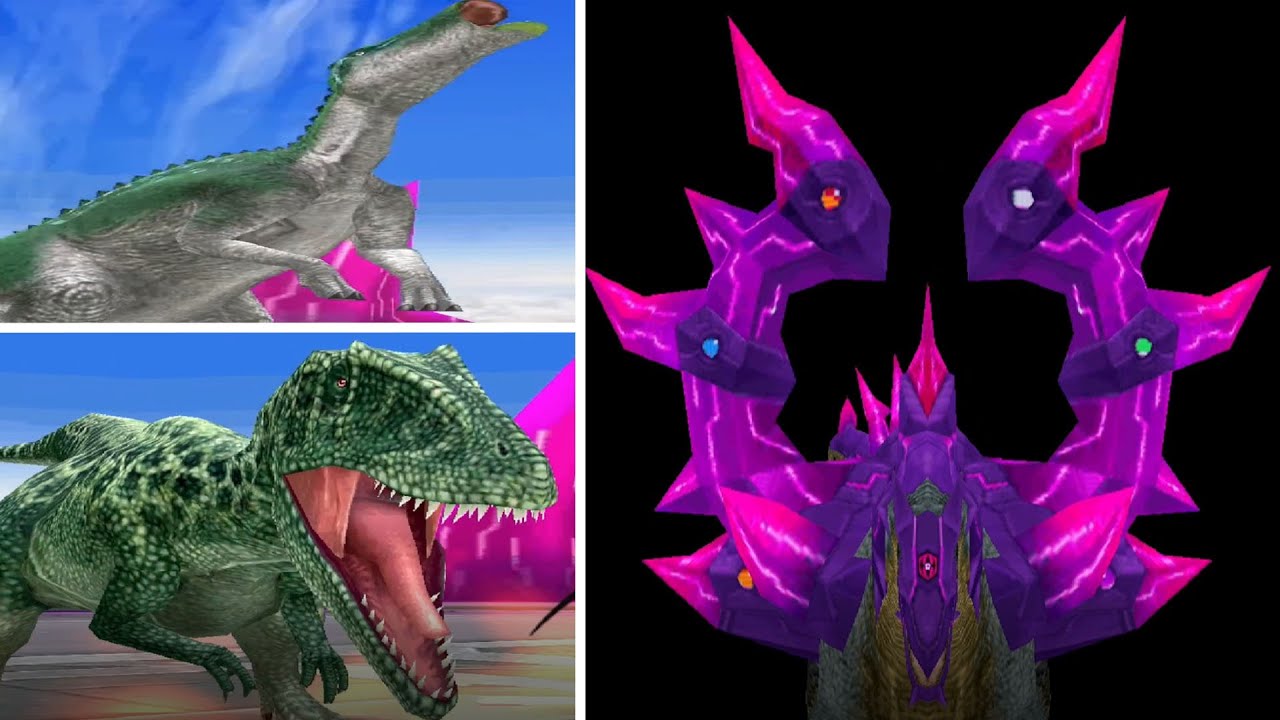 Dinosaur King Arcade (古代王者恐竜アーケード) (Battle vs Spectre) w Carcharodontosaurus and Edmontosaurus