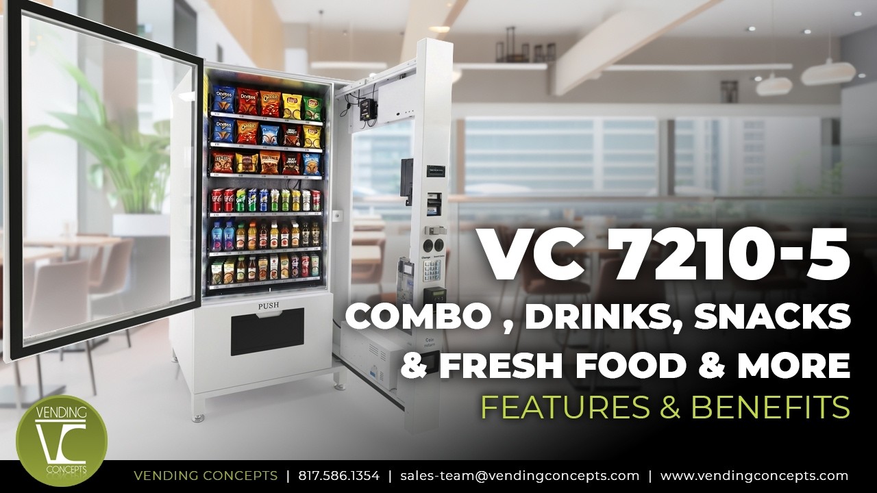 VC 7210-5D ADA White - Vending Concepts