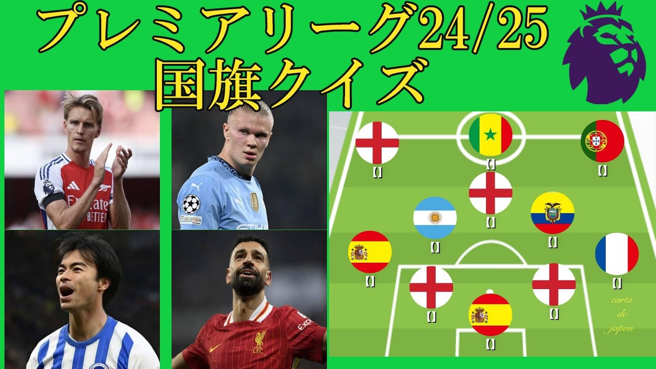 プレミアリーグ24/25　国旗クイズ