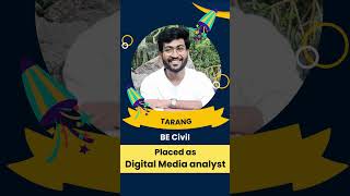 Tarang, A Civil Engineer Placed As Data Analyst Digikull Placement