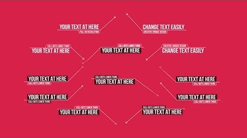 Call-Outs Titles Motion Graphics Templates