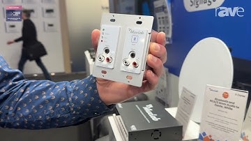 ISE 2025: MuxLab Features Bluetooth and RCA/3.5mm Audio to Dante Wallplate
