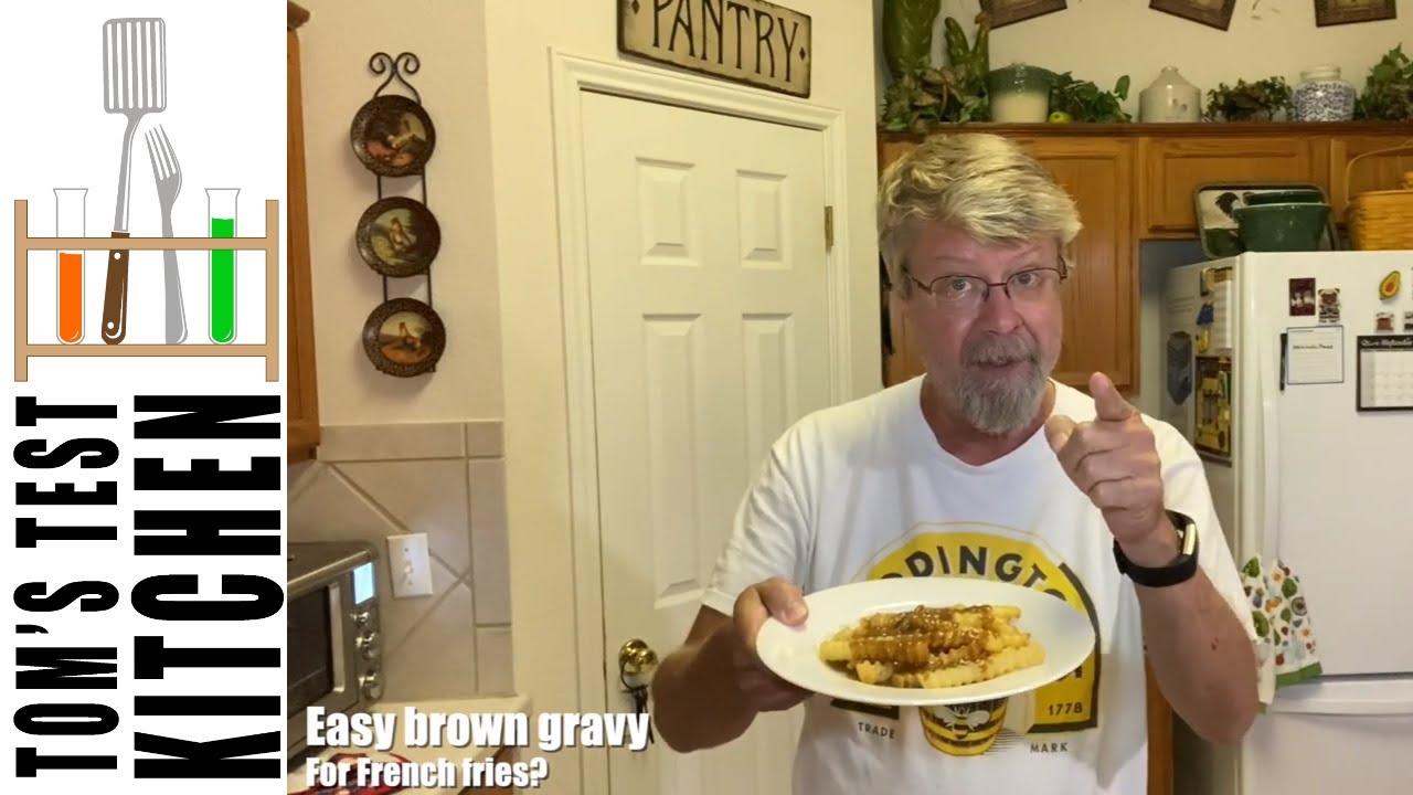 How to make an easy brown gravy for French fries YouTube
