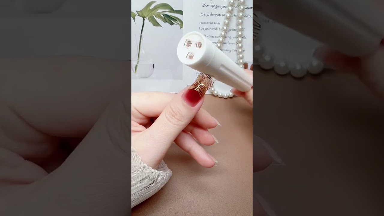 DIY Luxury Gold Thread Nails ✨ | Semi-Cured Gel Tutorial #NailArt #GoldNails #DIYBeauty