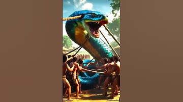 Giant Python Stood By the Village in Danger||😭🙏#ai #sorts #snake #village