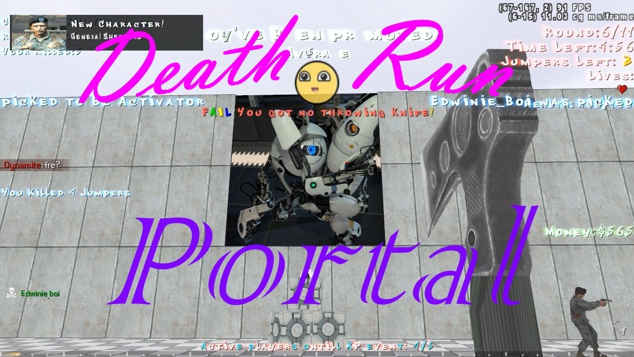 Cod4 Deathrun #4: Map Portal!! (WTF moments! Actual Fails!, and more!!)