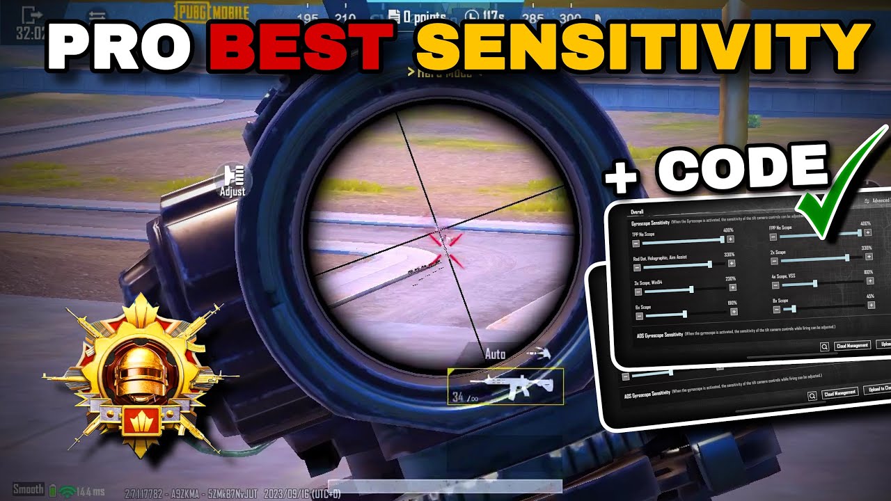 PUBG MOBILE SENSITIVITY SETTINGS 2025 🔥 MAKE YOUR OWN ✅ +CODE