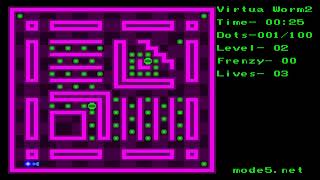 Virtua Worm 2 SNAKE MAZE Sega Mega Drive Genesis MegaDrive homebrew games Sega Retro THANKS VASILIS